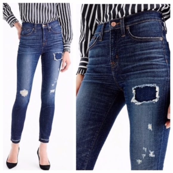 J. Crew Lookout High Rise Skinny Distressed Jean